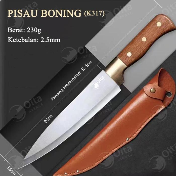 Gambar PROMO Oita Pisau Sembelih Set Pisau Daging Super Tajam Pisau Dapur Stainless Steel Set Gratis Penutup niswa_st0re - K317 dari niswa_st0re undefined Tokopedia