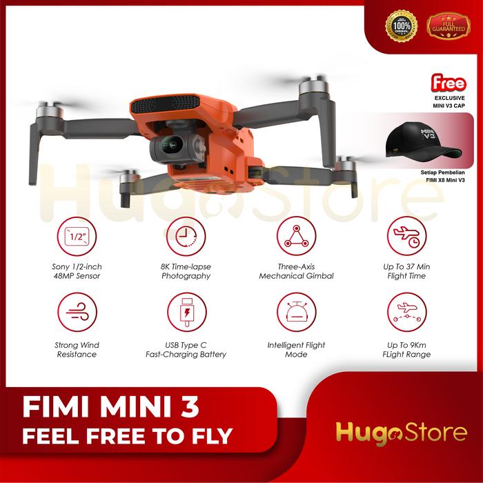 Gambar FIMI X8 MINI 3 Drone GPS 9km 4K 3-axis Gimbal 37 Min Flight Time dari Hugostoreid undefined Tokopedia