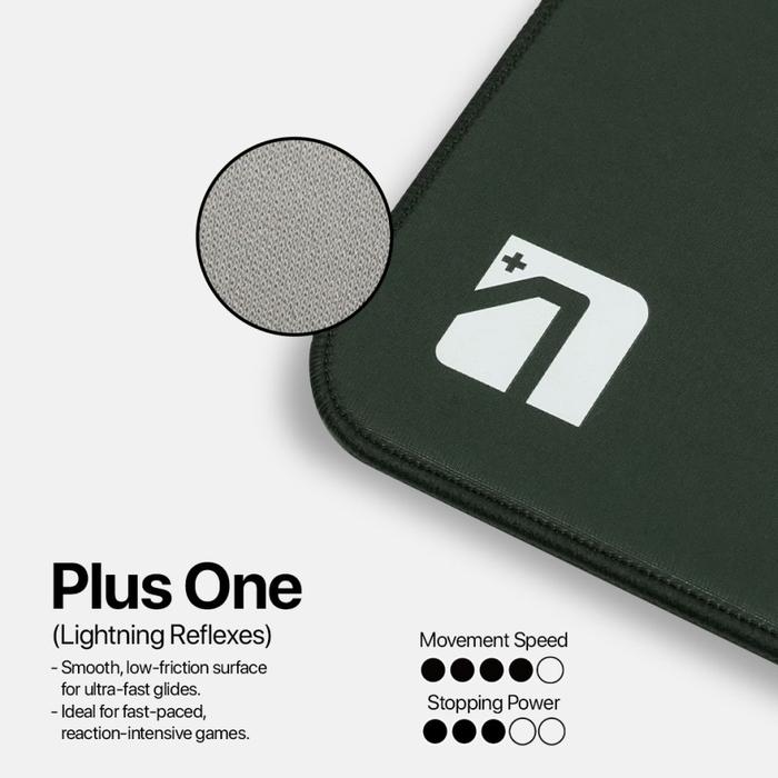 Noir green cloth gaming mousepad with Poron foam base