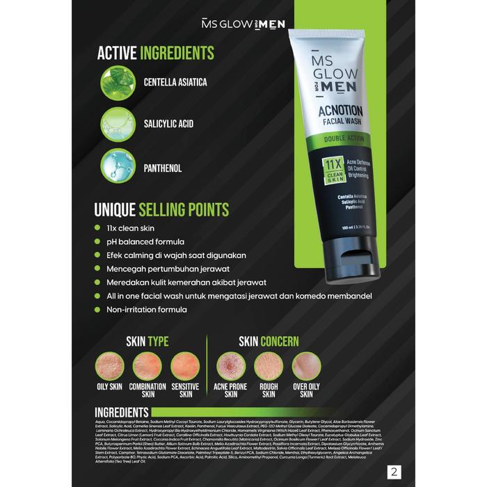 Gambar MS GLOW FOR MEN NEW ORIGINAL - F. MEN ACNOTION dari MsGlow Express undefined Tokopedia