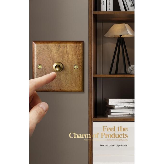 Gambar wall wood switch panel saklar dinding single kayu klasik cafe retro - 1 TOMBOL dari Toko Saklar Modern undefined Tokopedia