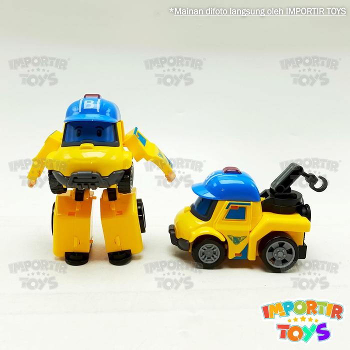 Mainan anak robocar robot dan mobil Poli Heli Roy Amber Kuning