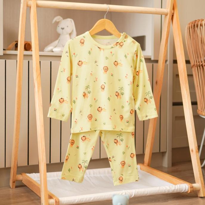 Gambar Tencel Dreamland Kids Pajamas Nice Kids Piyama Baju Tidur Anak Premium Unisex (6 Bulan-4 Tahun) - Little Lion, 1 Year dari gieezshop undefined Tokopedia