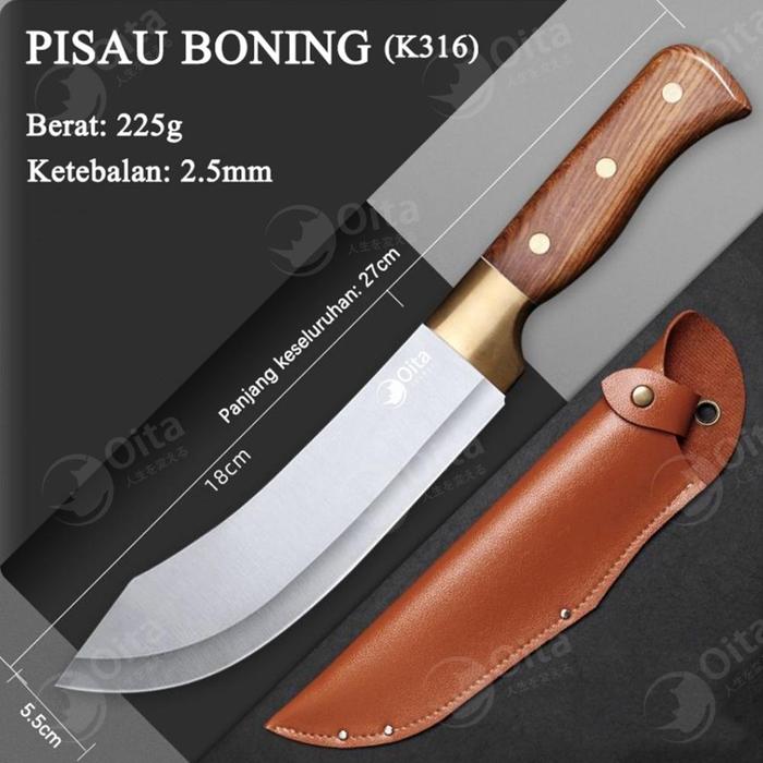 Gambar PROMO Oita Pisau Sembelih Set Pisau Daging Super Tajam Pisau Dapur Stainless Steel Set Gratis Penutup niswa_st0re - K316 dari niswa_st0re undefined Tokopedia