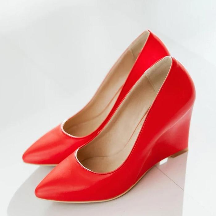 Jual Classic Wedges Pumps Shoes For Women Casual Fashion Black Red