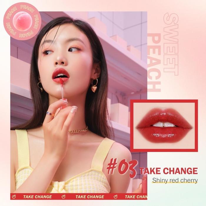 Gambar [ New ] Barenbliss Peach Makes Perfect Lip Tint Korea / Stain Up To 24H 3Ml / Moisturizing / Sweety Peach / 01 Paradise Found 02 Pretty Please 03 Take Change 04 Never Settle / Makeup Make Up Lipstick Lipstik Matte Gloss Cream Velvet Balm Glow Liner / Bnb - 03 Take Change dari dilannstore undefined Tokopedia