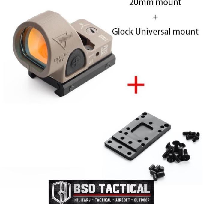 Gambar ready Holosight Mini RMR Trijicon Style SRO Red Dot Reflex Sight for Airsoft murah - Dark Earth dari short boy undefined Tokopedia