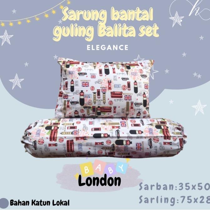 Gambar Sarung bantal guling balita elegance ukur guling 62cm - london city dari CALYSTA-STORE undefined Tokopedia