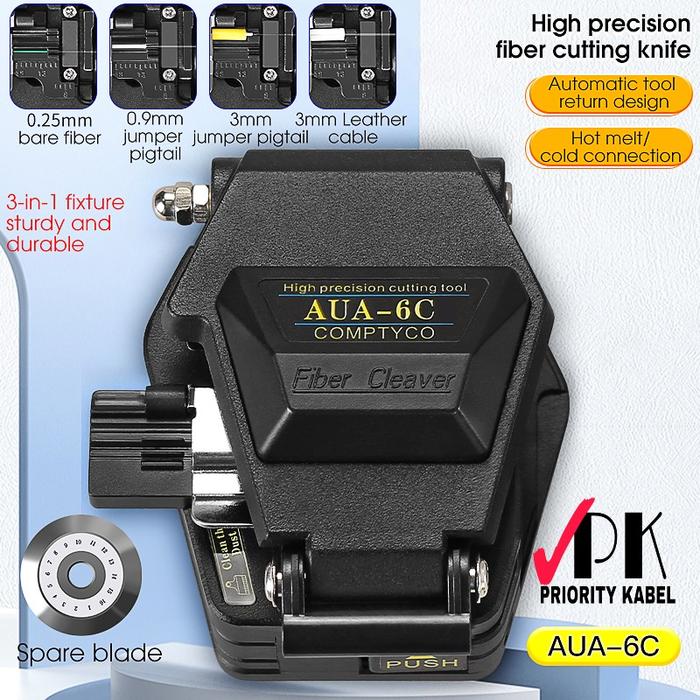 Gambar Fiber Cleaver Automatic One Press Cut Sekali Press Potong Otomatis AUA-X8 COMPTYCO - AUA-6C dari Priority Kabel undefined Tokopedia