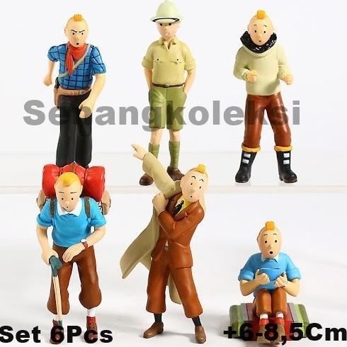 Gambar BEST PRODUK ACTION FIGURE/ PAJANGAN/MINIATUR TINTIN SET 6 TERMURAH - TINTIN SET 6PCS dari cito mini store undefined Tokopedia
