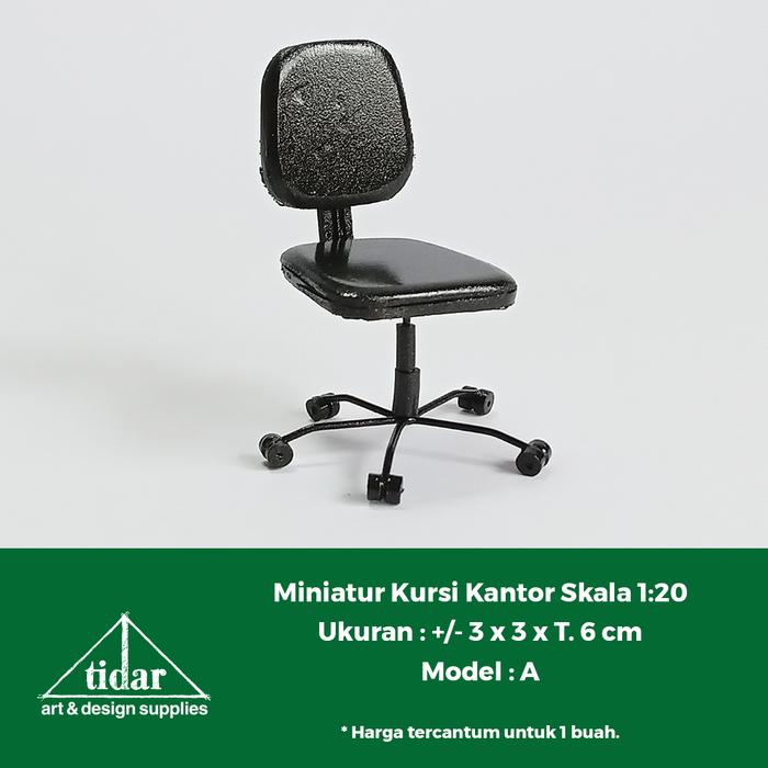Gambar Miniatur Maket Kursi Kerja / Kursi Kantor skala 1:20 - Model B dari Tidar Art & Design Supplies undefined 4 Tokopedia