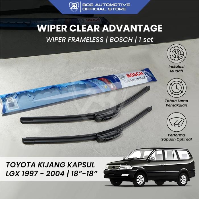Gambar Wiper Blade Mobil Toyota Kijang 2000 - 2004 Bosch Advantage 18" - 18" - FRAMELESS dari Bos Automotive undefined Tokopedia