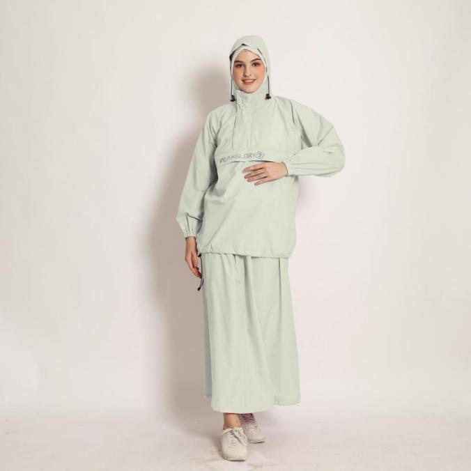 Gambar Jas hujan wanita Rok Mantel hujan setelan baju dan rok dewasa bahan Tebal kuat lentur anti rembes Model Saku Kangguru - Mariegold, All Size M-XXL dari CV JayaKencanaStore undefined Tokopedia