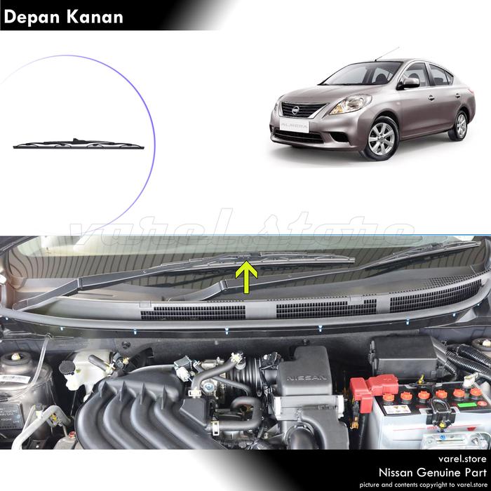 Gambar Wiper Blade Nissan Almera Genuine - Depan Kanan dari varel.store undefined Tokopedia