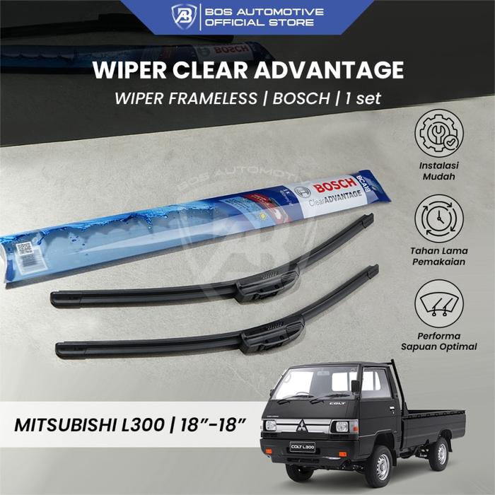 Gambar Wiper Blade Mobil Mitsubishi L300 Bosch Advantage 18" - 18" Original - FRAMELESS dari Bos Automotive undefined Tokopedia