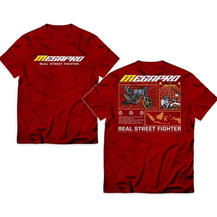 Gambar Terbaru Kaos Honda Megapro Real Street Fighter - Baju Distro Racing Otomotif Motor Cb Gl Mg Tiger | Purple 9257 Murah - MAROON, S dari tinnewlive undefined Tokopedia