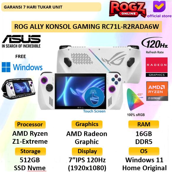 Gambar ASUS ROG ALLY Z1 Extreme 16GB 512 SSD 7 Inch IPS panel 120Hz Asus Konsole Gaming Resmi - Tanpa Tas dari ROGZ Online undefined Tokopedia