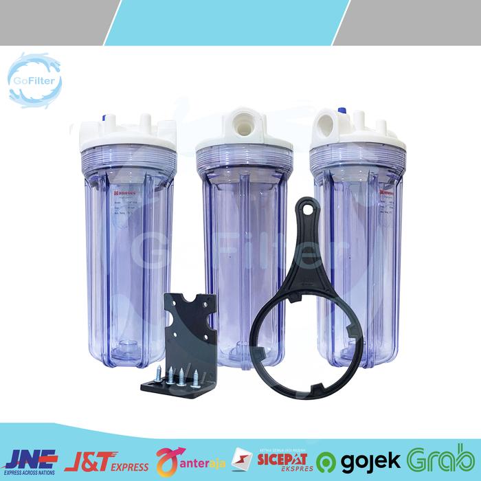 Gambar HOUSING FILTER AIR NANOTEC / NANOTECH 10 INCH CLEAR 3/4 1/2 1 INCH 10” - CLEAR, 1/2 dari Gofilter undefined Tokopedia