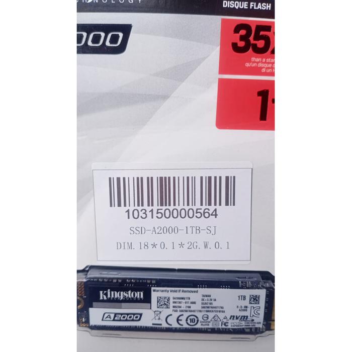 Jual Kingston A2000 SSD Internal 1TB Kingston NVMe 2280 Kota