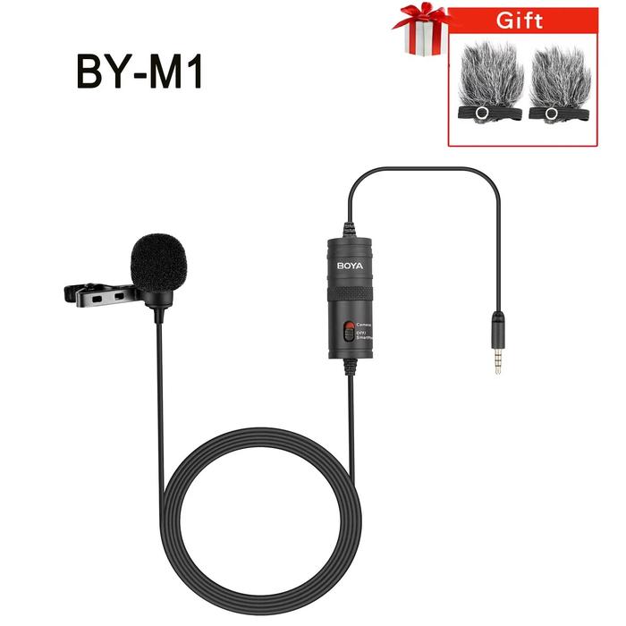 Gambar Boya By-M1 Condenser Lavalier Lapel Clip-On Microphone 3.5Mm Trrs 6M Mic For Pc Iphone Dslr Camera Youtube Recording Streaming - M1-FW01 dari Suarti undefined Tokopedia