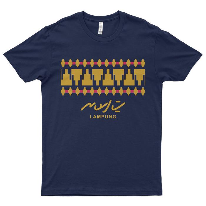 Gambar Kaos Distro Lengan Pendek Tapis Lampung Motif Kain Tenun Tradisional T-shirt - Navy, L dari Eternal Cover undefined Tokopedia