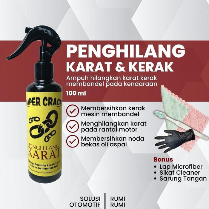 Gambar Cairan Penghilang Kerak Mesin Mobil Motor Pembersih Karat Besi Baja Stainless Noda Kotoran Bekas Oli Aspal Air Hujan Matic Injeksi Menguning Blok Cvt Engine Rantai Jeruji Velg Knalpot Pengkilap Kinclong Logam Piston Rust Remover Engine Degreaser Peluntur - Karat 100ml SC dari Irama biji kopi undefined Tokopedia