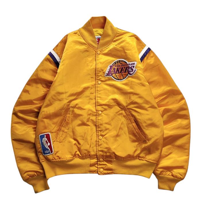 90s USA製 NBA レイカーズ スタジャン ビッグロゴ ヴィンテージ 楽天