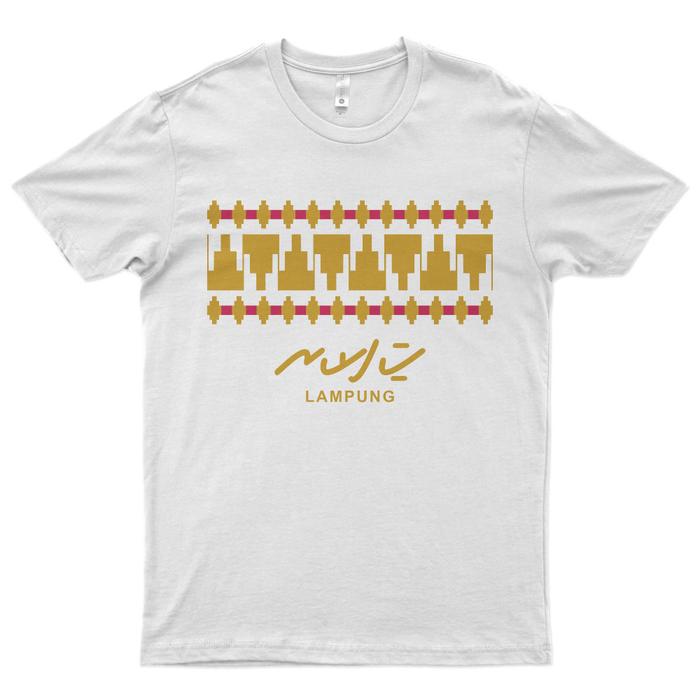 Gambar Kaos Distro Lengan Pendek Tapis Lampung Motif Kain Tenun Tradisional T-shirt - Putih, S dari Eternal Cover undefined Tokopedia