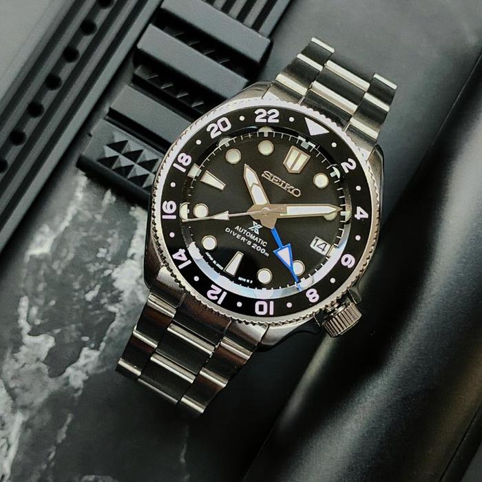 Jam Tangan Custom Seiko Skx Jual Seiko Skx Mod GMT Midsize Diver