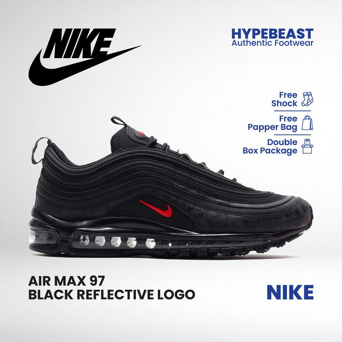 Promo Nike Air Max 97 Reflective Logo Black Original 36 Kab