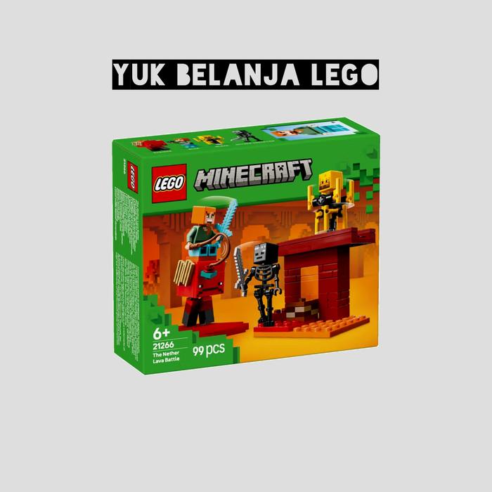 Gambar LEGO Minecraft 21266 The Nether Lava Battle (99 pieces) dari frmdn undefined Tokopedia
