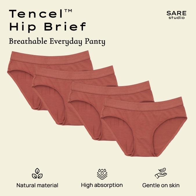 Gambar BEST PRODUK SARE STUDIO LOBI TENCEL PANTY 4 PACKS IN ROSEWOOD SELAMAT BERBELANJA - S dari tida shop128 undefined Tokopedia