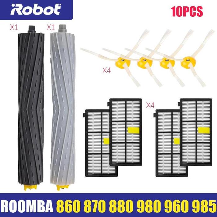 Gambar NEW ROLLER FOR IROBOT ROOMBA 800 900 SERIES 805 864 871 891 960 961 964 980 HEPA FILTERS SIDE BRUSH VACUUM CLEANER PARTS ACCESSORIES - 10PCS dari bintang145 undefined Tokopedia