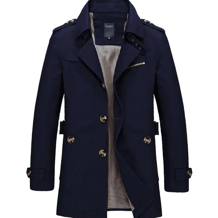Browon Brand Trench Coat Men 2024 Spring And Autumn 100% Cotton Jacket For  Men Vintage Windbreaker Casual Jackets Men Clothing Armygreen, M 50-60 KG 