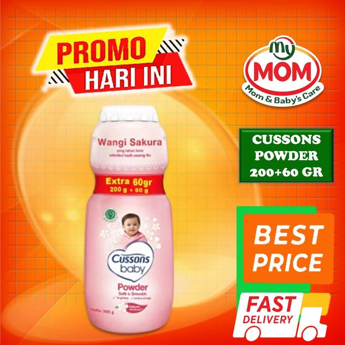 Cussons Baby Powder 200gr 60gr Cusson Bedak Bayi Baby Powder Bedak  Anak MyMom CS Powder Pink 200+60