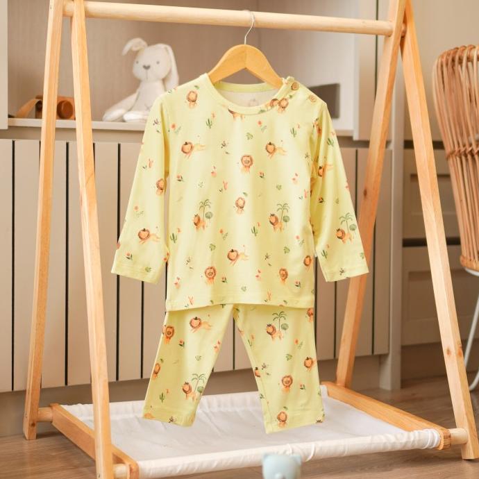 Gambar Tencel Dreamland Kids Pajamas Nice Kids Piyama Baju Tidur Anak Premium Unisex (6 Bulan-4 Tahun) - Little Lion, 1 Year dari Tsurayaa n co undefined Tokopedia