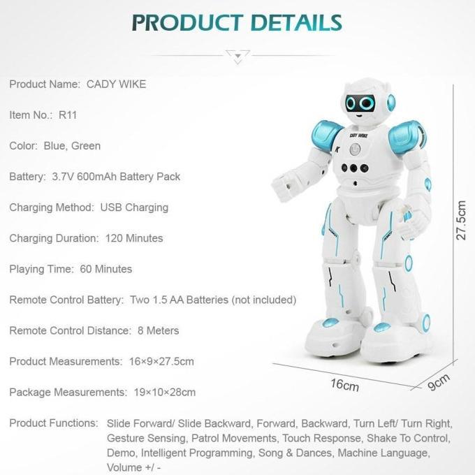 Promo CUCI GUDANG!! JJRC R11 Cady Wike Smart RC Robot Remote
