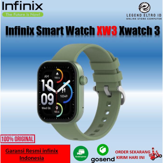 Gambar SMART WATCH INFINIX XW3 XWATCH 3 BLUETOOTH V5.3 MAGNETIC CHARGING WATERPROOF IP68 AMOLED DISPLAY Smartwatch Screen - GREEN dari LEGEND.ELTRO.ID undefined Tokopedia