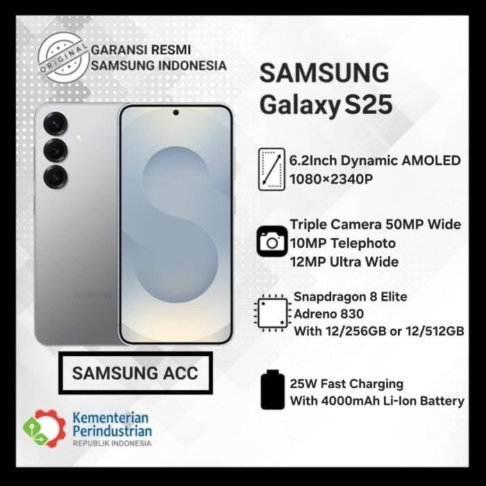Gambar Samsung Galaxy S25 5G Garansi Resmi SEIN - Silvershadow, 12GB/256GB dari SAMSUNG ACC undefined Tokopedia