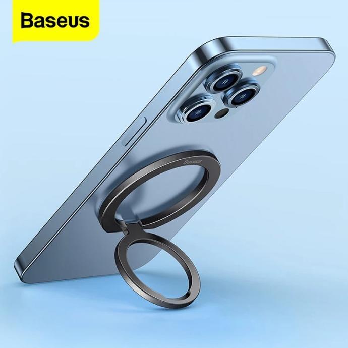 Gambar Tercepat BASEUS RING MAGSAFE PHONE HOLDER STAND CINCIN HP BRACKET 360 MAGNETIC Terviral - Grey dari Aqua Glow23 undefined Tokopedia