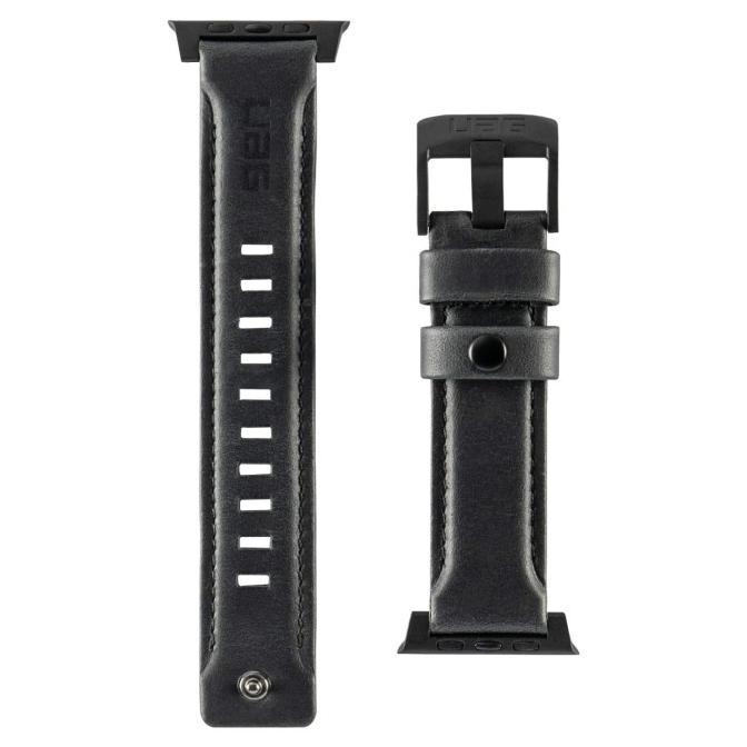 Gambar [BIG SALE][PROMO][FREE ONGKIR] Apple Watch Ultra 49mm 45mm 44mm 42mm 7 6 UAG Leather Kulit Strap Band [BEST SELLER][ORIGINAL] - Black, 49/45/44/42mm dari Alldie Olshop undefined Tokopedia