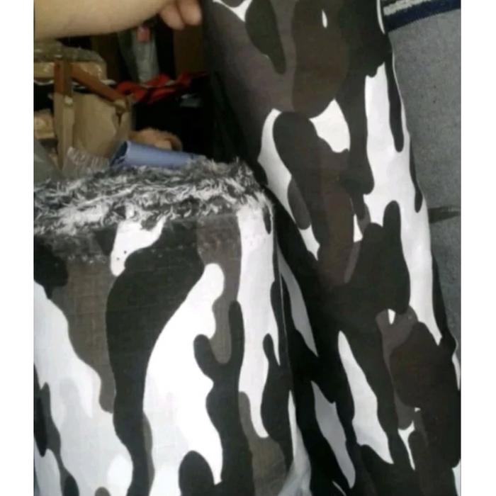 Gambar Bahan Kain Ripstop Army Loreng - Hitam putih dari MAHAKAIN undefined Tokopedia