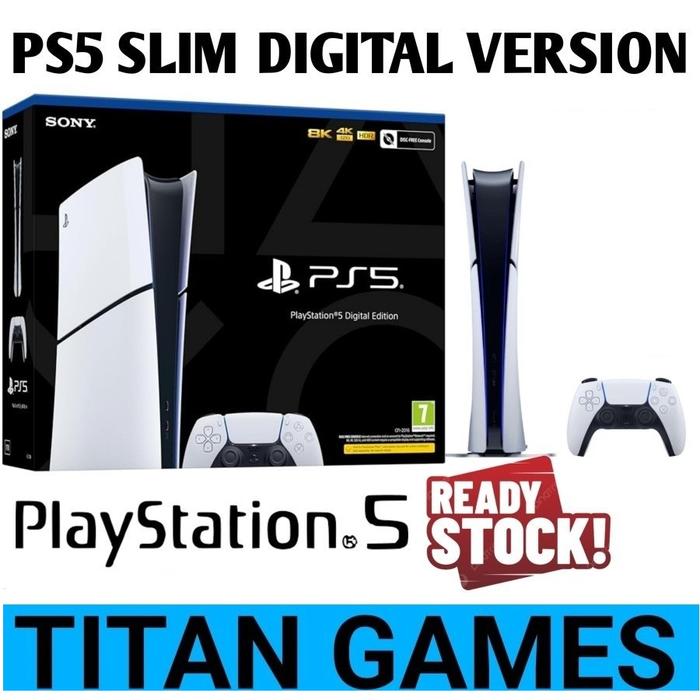 Gambar PS5 Slim Disc Version - PS5 Slim Console Digital Version - PS5 Console - SLIM DIGTAL, SONY INDO dari Titan Games undefined Tokopedia