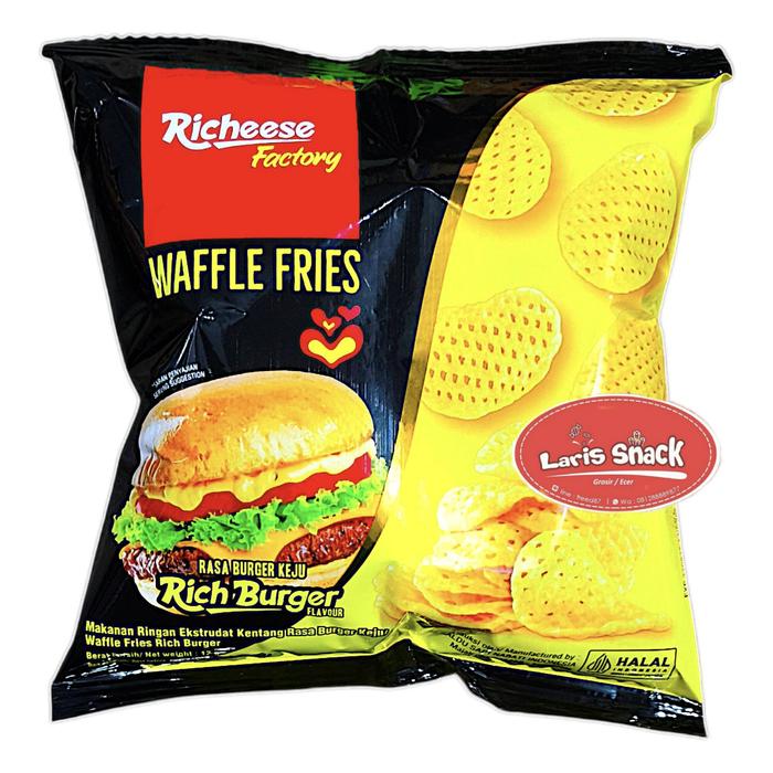 Gambar Richeese Waffle Fries All Varian (Isi 10 Bks) - Rich Burger dari Laris Snack undefined Tokopedia