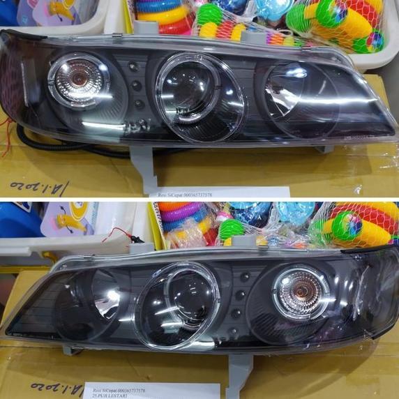 Gambar Untuk HD404-B1WHW Headlamp Accord Cielo 94-97 Projector LED Angel Eyes Crystal Black Housing Kompatibel dari Headlamp Garage undefined Tokopedia