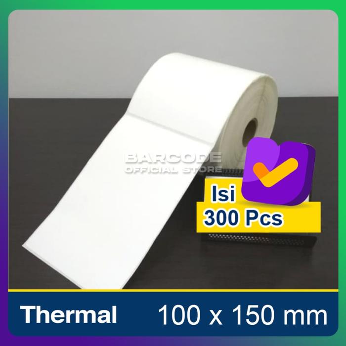 Gambar 100x150mm 1Line 300 Pcs Core 1" Gap2mm, Thermal Label Barcode Sticker - Isi 300 dari Barcode Store Solutions undefined Tokopedia
