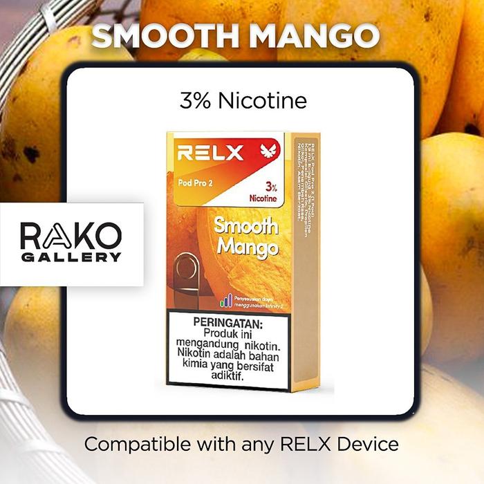 relx pod pro smooth mango RELX Pod Pro 2 -Premium Relx Pods for Smooth Vaping Experience
