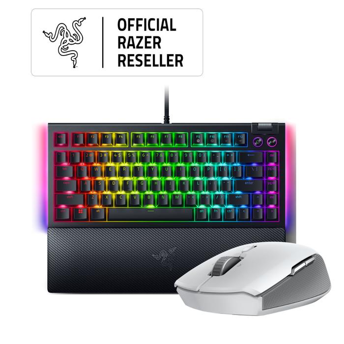 Gambar Razer Blackwidow V4 75% Hotswap Compact Gaming Keyboard + Razer Pro Click Mini Bluetooth Productivity Mouse - Bundle dari RazerFlagshipStore undefined Tokopedia