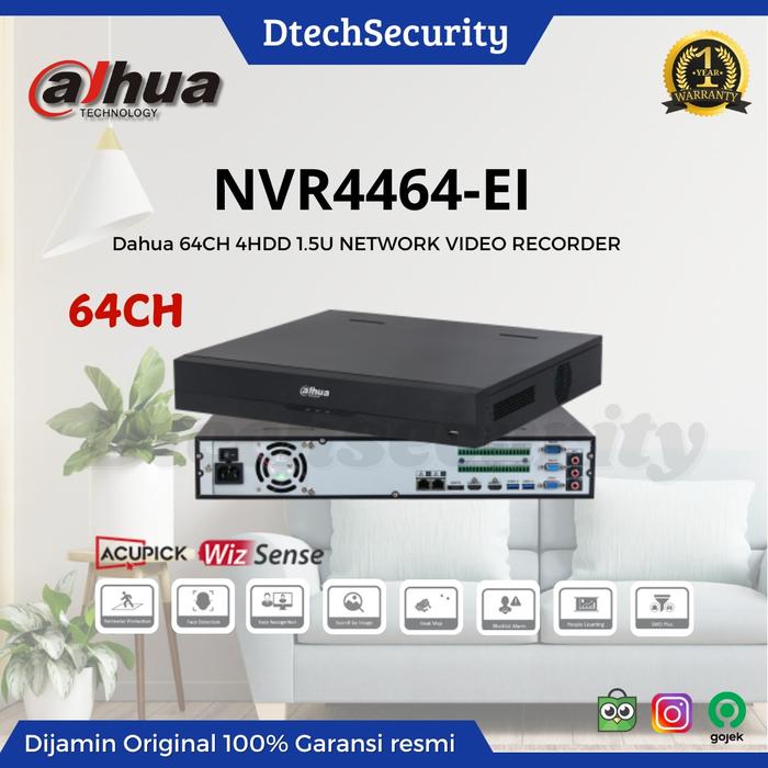 Gambar NVR DAHUA 64CH NVR-5464-4KS2 \NVR DAHUA 8MP-4 SLOT HDD 4K BEST PRODUCT - NVR 4464 EI dari Dtechsecurity undefined Tokopedia