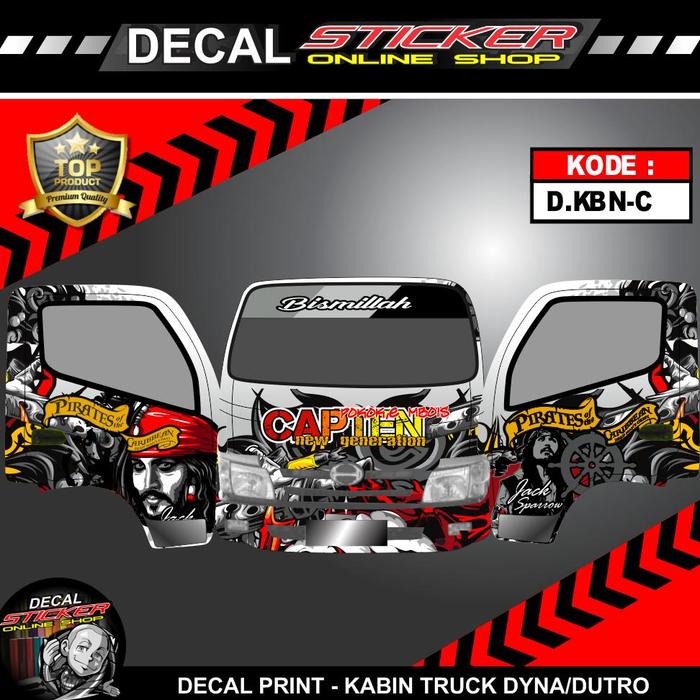 Gambar Stiker Mobil Truck Hino 130Hd Dutro Toyota Dyna Decal Print Kabin Stiker New - jack sparrow dari NIRANKALAA undefined Tokopedia